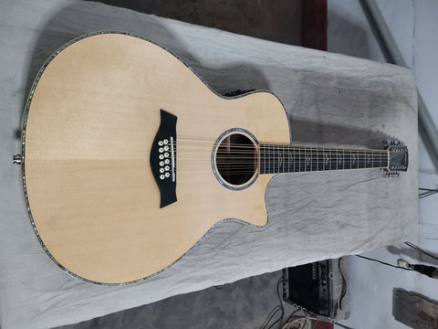 12 string 814 guitar solid spruce cutaway Guitarra 12-strings acoustic electric custom guitar
