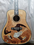 hardcase included 6 String Acoustic Electric Guitar-AAAAA Solid European Spruce Top-Byron Dreadnought D100  custom