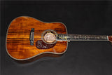 AAAA Solid Handmade Acoustic Guitar-Koa Wood-Dreadnought