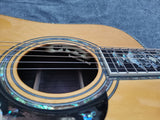 Deluxe abalone inlay all solid acoustic guitar abalone D100 Byron Custom Byron shop