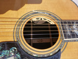abalone inlay all solid acoustic guitar AAAA Deluxe abalone inlay D100 handcraft acoustic guitar
