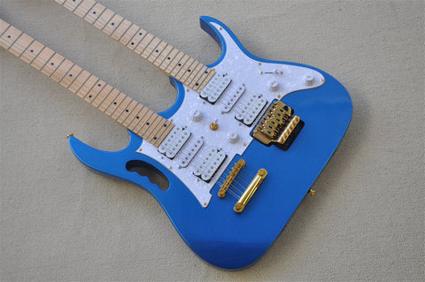 double neck jem guitars blue color rock guitar 12+6 strings