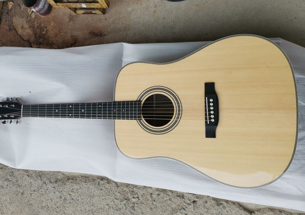 popular China Guitar - solid HD28- natural Acoustic electric Guitarra-41 inches