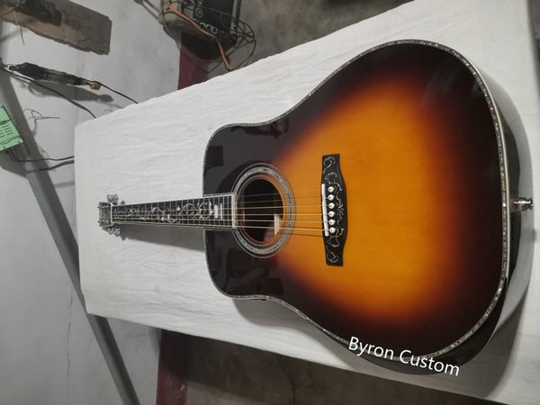 armrest acoustic guitar dreadnought style 41 inches solid fancy acoustic electric