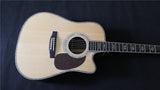 cutway solid spruce wood real abalone binding ebony fretboard solid guitar D45 style