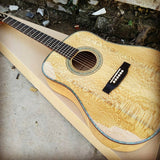 AAAA Handmade Solid Guitar-Imported- Wood Soundhole EQ D- Dreadnought