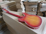 diy unfinished electric guitar sunburst color ric guitar