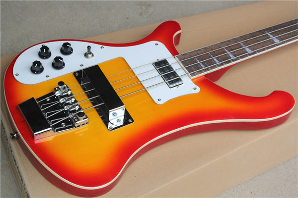 4 strings Ricken 4003 Bass guitar left handed custom cherry sunburst Rick Electric bass