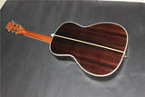 OOO45 fancy solid acoustic guitar with real abalone binding ebony wood fretboard OOO