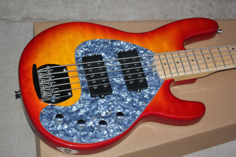 sunburst Musicman Bass Music Man StingRay 5 strings Electric bass Guitar with active electrical