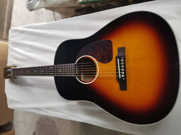 AAA all solid wood VINTAGE slope shoulder 12 frets acoustic guitar with slot headstock