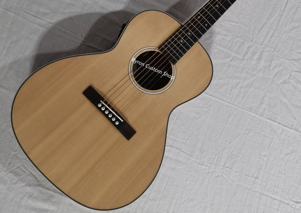 custom -solid LG parlor body guitar- L00 style natural solid top- small  travel guitar