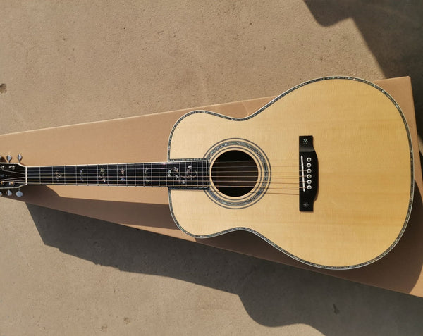 all solid sikta spruce OM handmade acoustic guitar