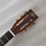 slot heastock small parlor guitar-OO koa -mini guitar soundhole pickups custom acoustic guitar free gig bag