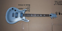 left handed PRS style silver color 6 string electric guitar lefty