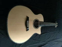 Single Cut Acoustic Guitar-Ebony Fretboard Abalone-PS16