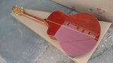 all solid wood cutaway body JF handmade acoustic guitar comes with gift