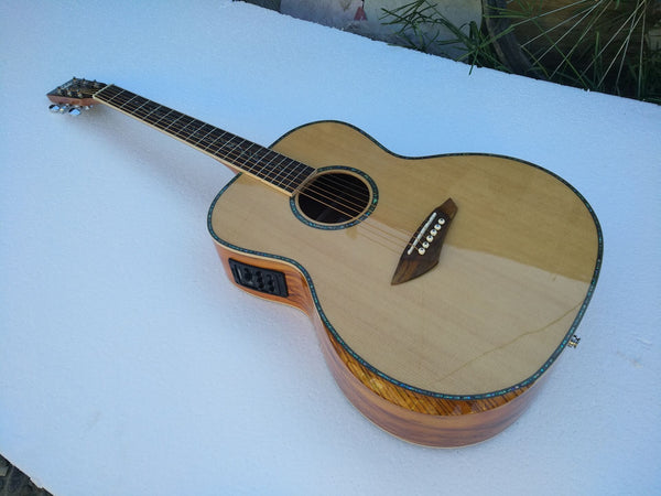 new custom OM body sanders wood solid acoustic electric guitar