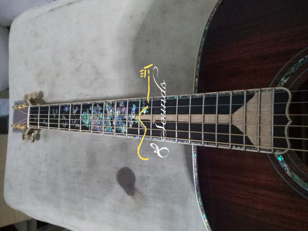 AAAA Solid Wood-Jumbo Acoustic Electric Guitar-Free Hardcase
