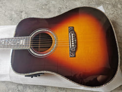 professional custom dreadnought body style 41 inches solid fancy acoustic electric guitar