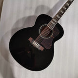 12 String- Jumbo Acoustic Electric Guitar-F512-Black Gloss-Guild Style