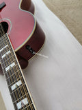12 String Jumbo Acoustic Electric Guitar-F512-Red Gloss-Guild Style