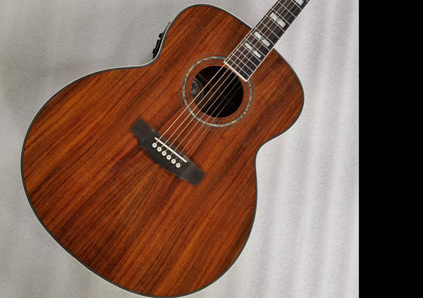 koa wood-Jumbo Guild acoustic electric guitar presys blend 301 pickups 43 inches guitar