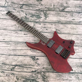 red headless electric guitar chinese 8sounds guitar