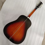 160e style- Byron 40 inches- solid sikta spruce wood top- sunburst -acoustic electric guitar