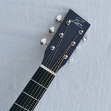 BY-OM004-LH Byron solid top OOO guitar rosewood herringbone left handed guitar OOO28 lefty acoustic