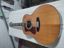 12 String Jumbo Acoustic Electric Guitar-F512-Left Handed-Ebony