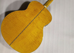 Jumbo elvis Acoustic Electric Guitar-Handmade-43 Inches-Light Blonde-8soundsmusic