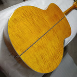 Jumbo elvis Acoustic Electric Guitar-Handmade-43 Inches-Light Blonde-8soundsmusic