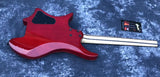 Electric red flame Professional Custom 6 String Headless Grote guitar