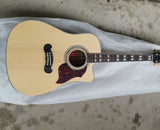 solid sikta spruce songwriter studio acoustic electric guitar cutaway natural wood