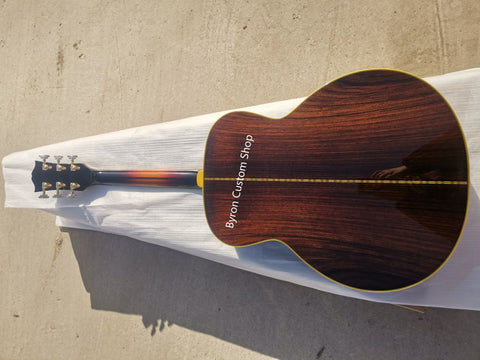 SJ200 Jumbo Vintage Acoustic Guitar-Handmade-Byron